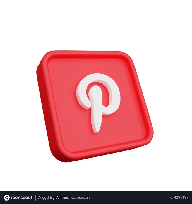 Free Pinterest Logo 3D Logo