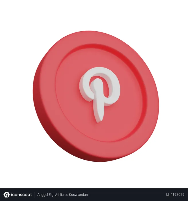 Free Pinterest Logo 3D Logo