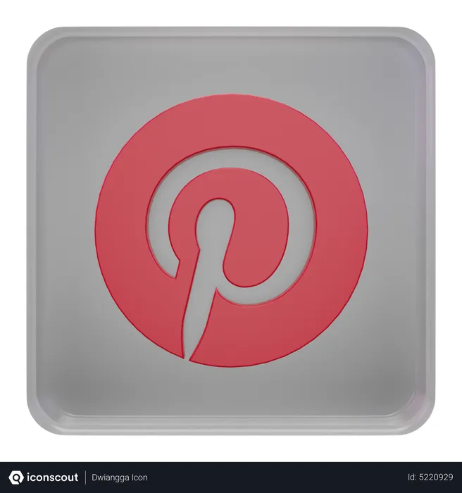 Free Pinterest Logo 3D Icon