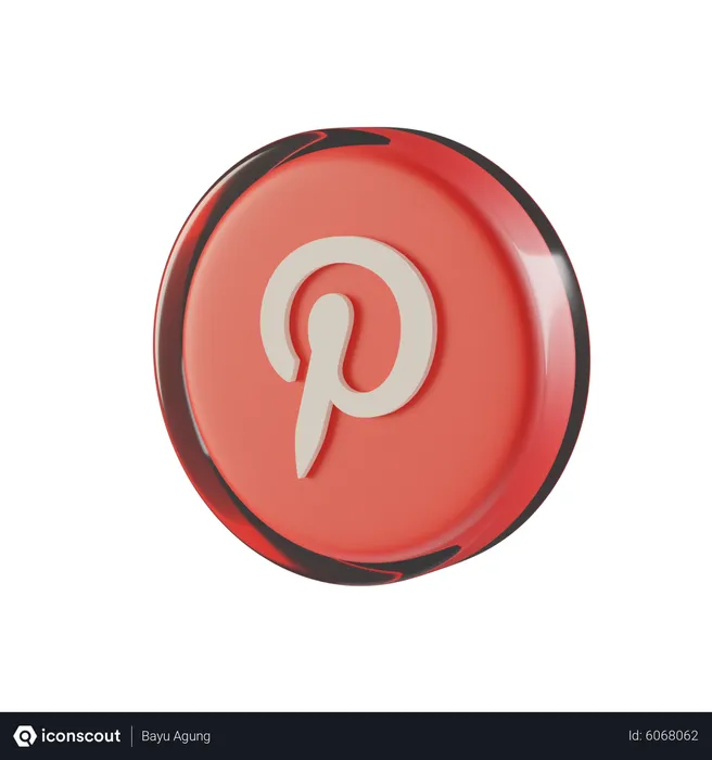 Free Pinterest Logo 3D Icon