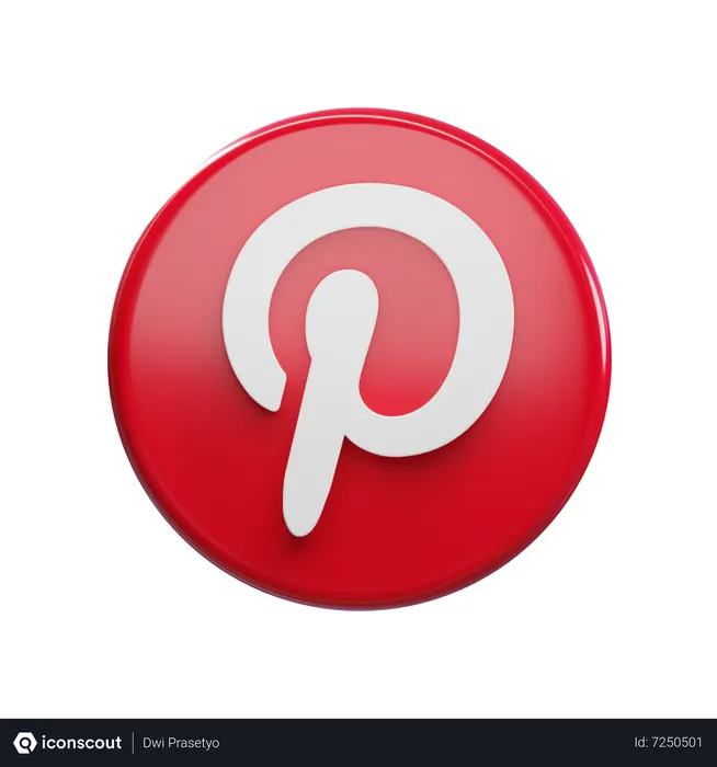 Free Pinterest Logo 3D Icon