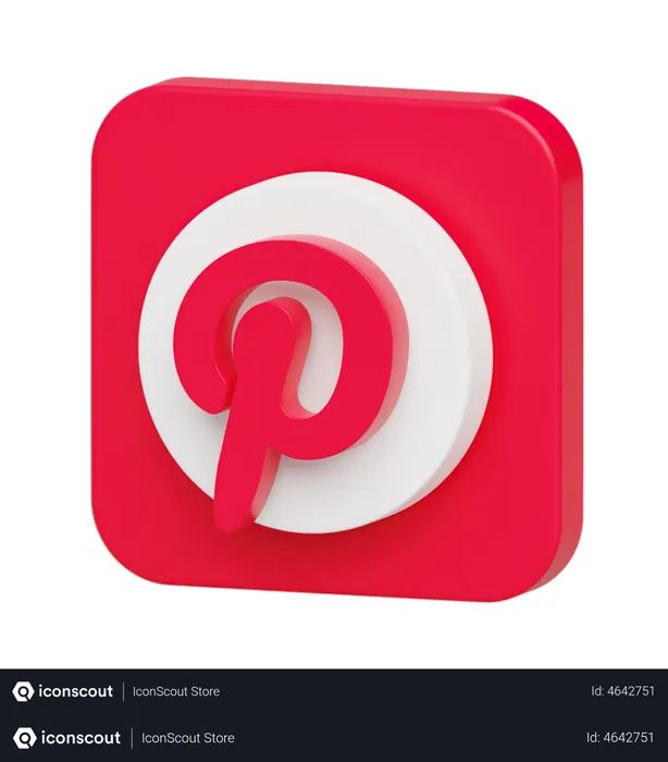 Free Pinterest Logo Logo 3D Illustration