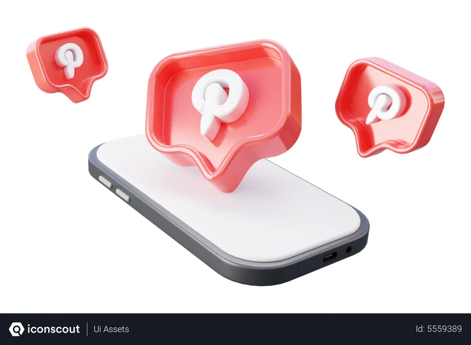 Free Pinterest marketing Logo 3D Icon