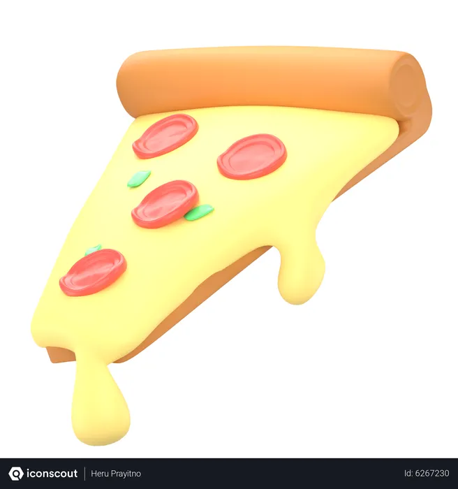 Free Pizza  3D Icon