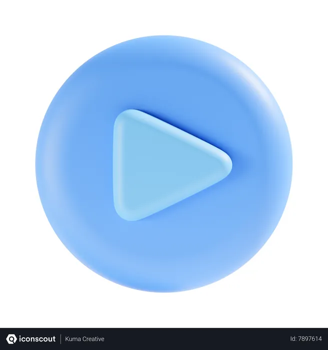 Free Play Button  3D Icon