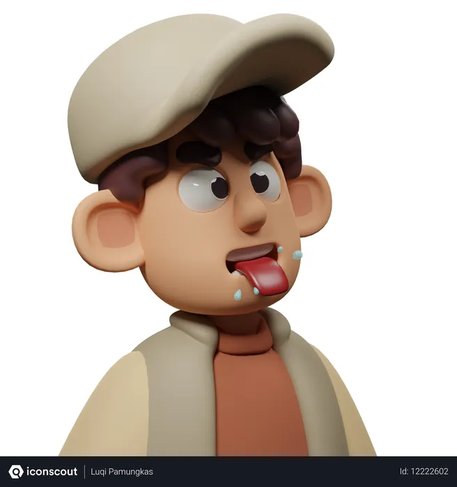 Free Playfull Expression Character  3D Icon