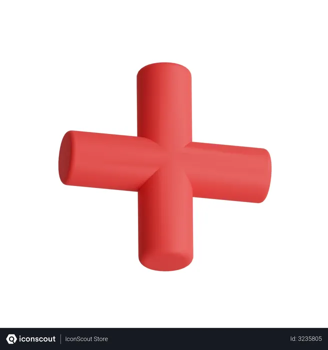 Free Plus  3D Icon