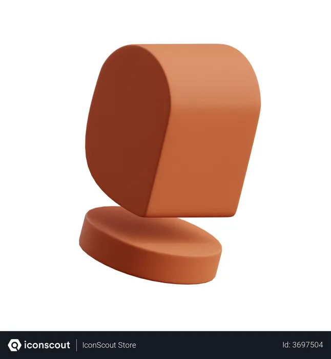 Free Pointed Cylinder Base  3D Icon