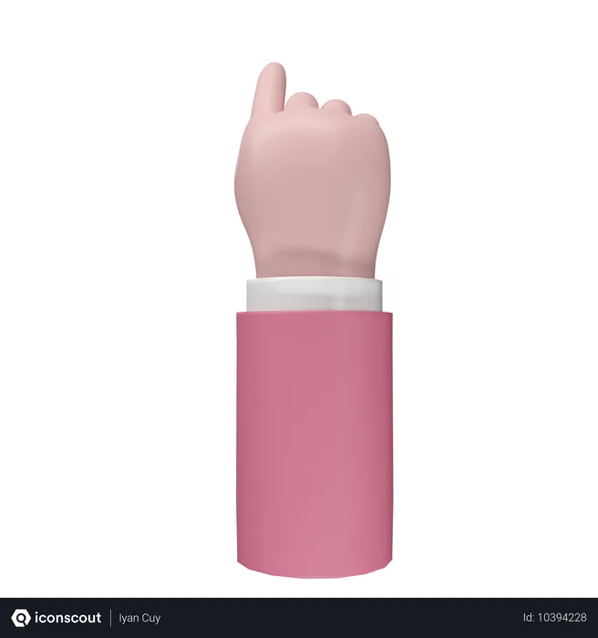 Free Pointing Hand Gesture Emoji 3D Icon