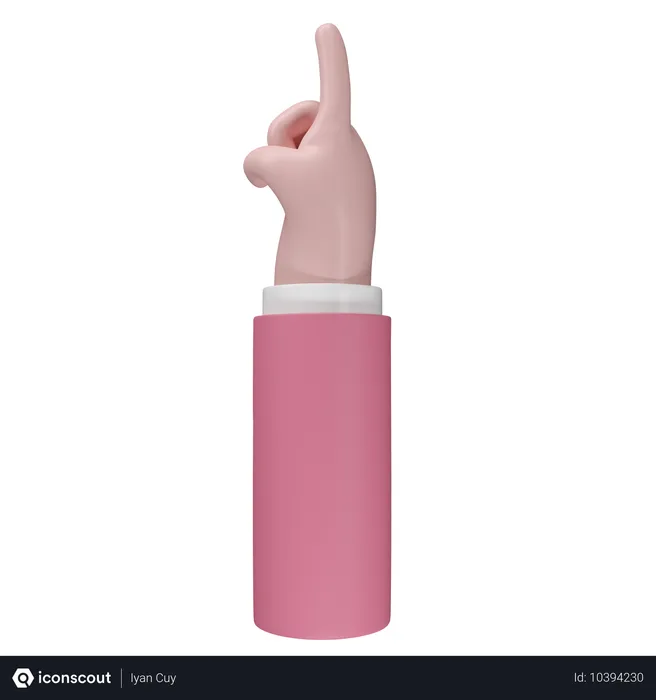 Free Pointing Hand Gesture Emoji 3D Icon