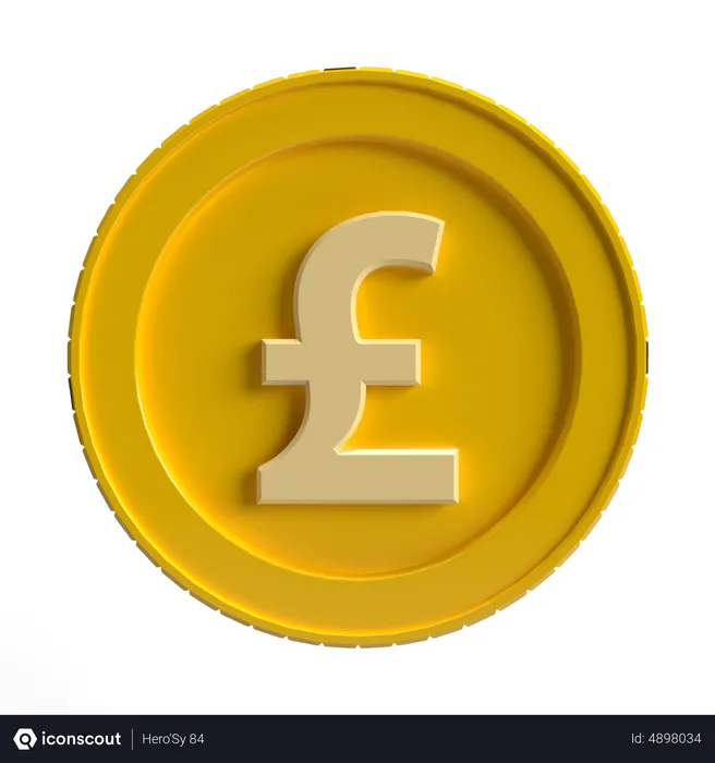 Free Poundsterling Coin  3D Icon