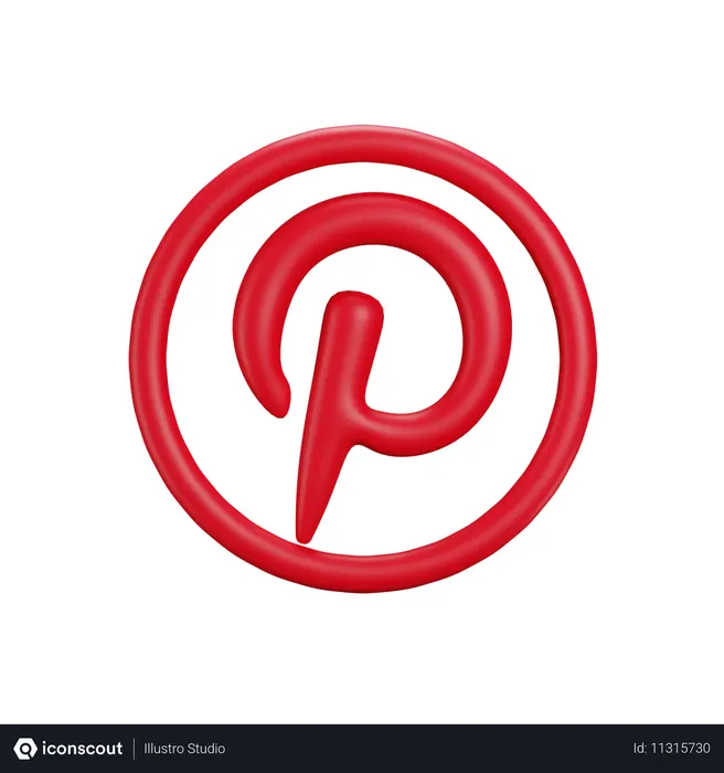 Free Printrest  3D Icon