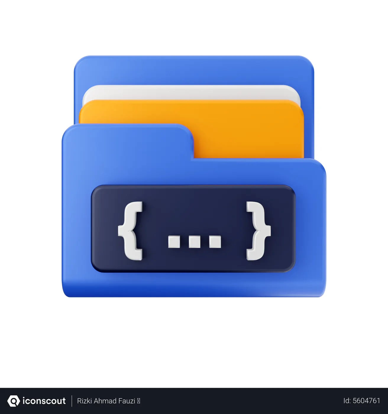 Free Programming Folder 3D Icon - Free Download Files & Folders 3D ...