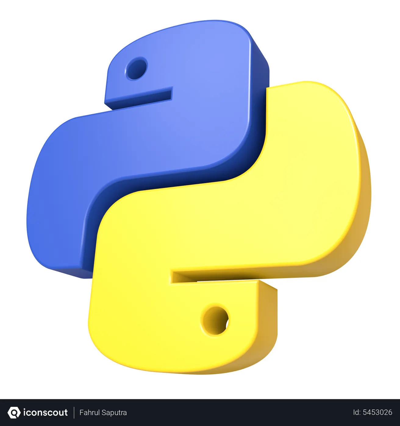 Free Python Language Logo Logo 3D Icon download in PNG, OBJ or Blend format