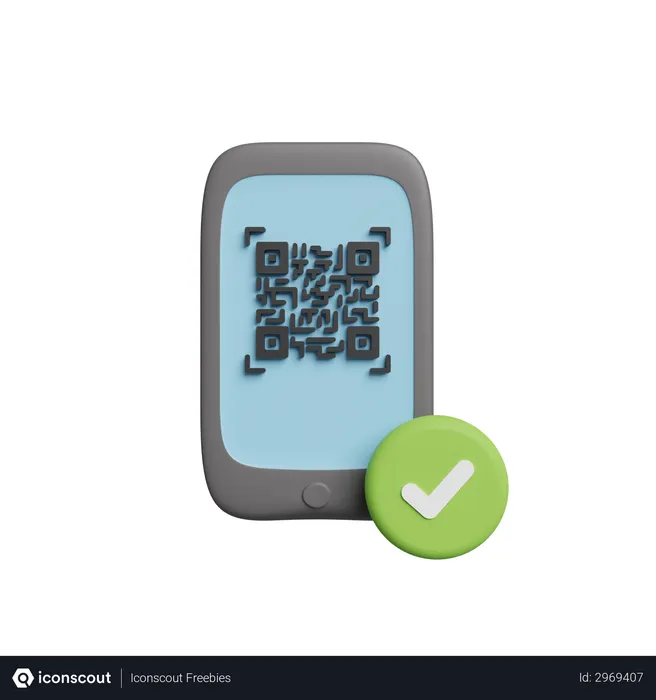 Free QR Code  3D Illustration