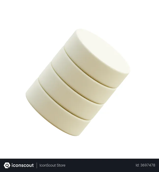 Free Quad Stack Cylinder  3D Icon