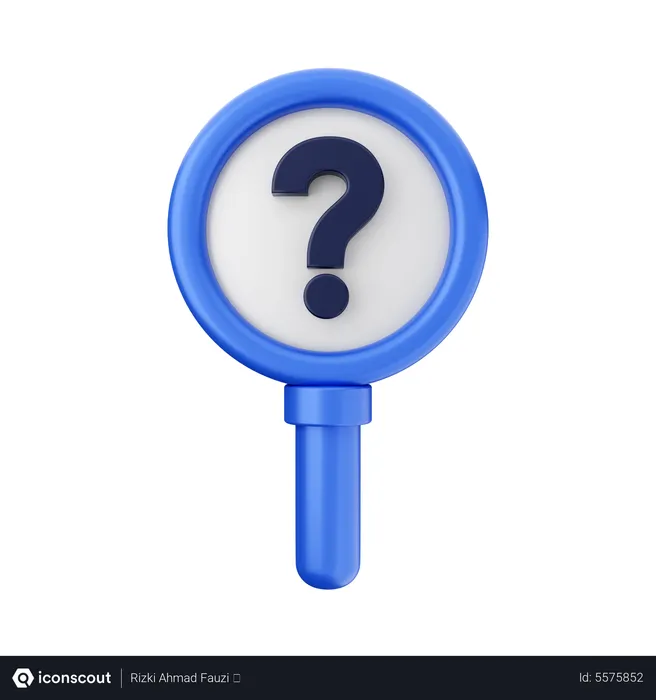 Free Question Mark Glass  3D Icon