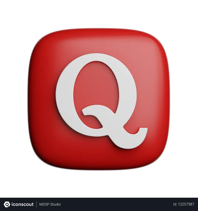 Free Quora Logo 3D Icon