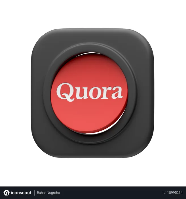 Free Quora Logo 3D Icon