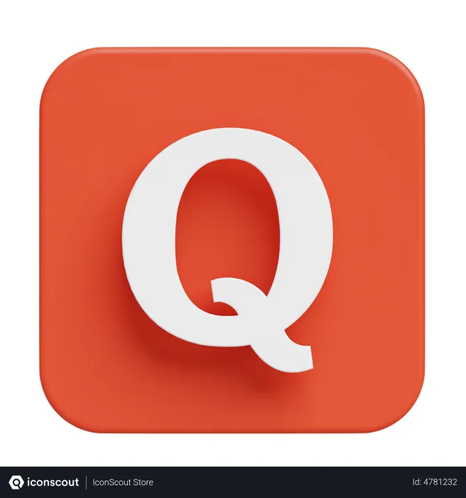 Free Quora Logo 3D Illustration