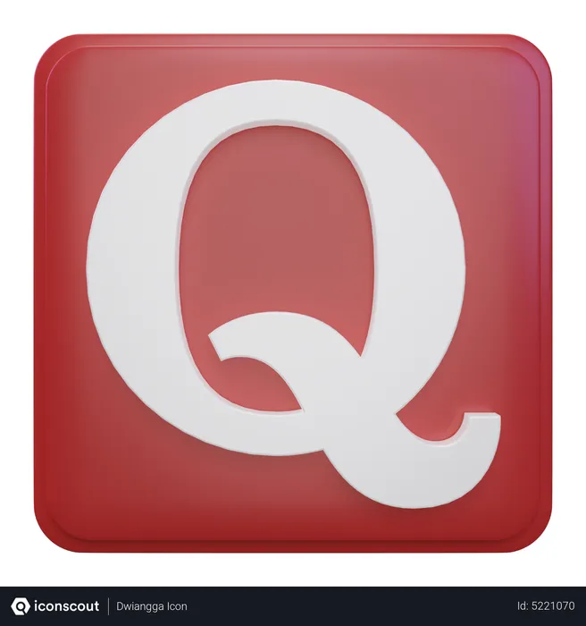 Free Quora Logo 3D Icon
