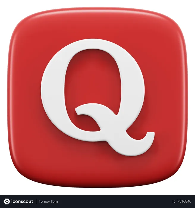 Free Quora Logo 3D Icon