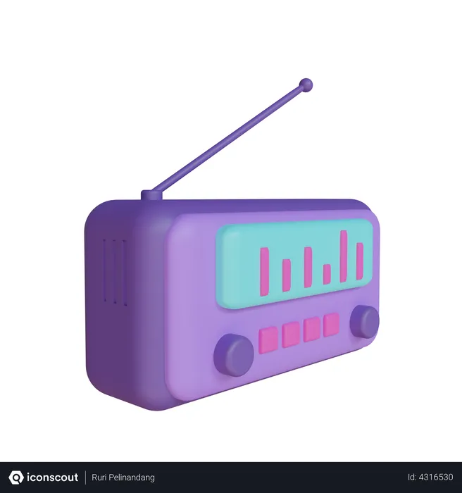 Free Radio  3D Illustration