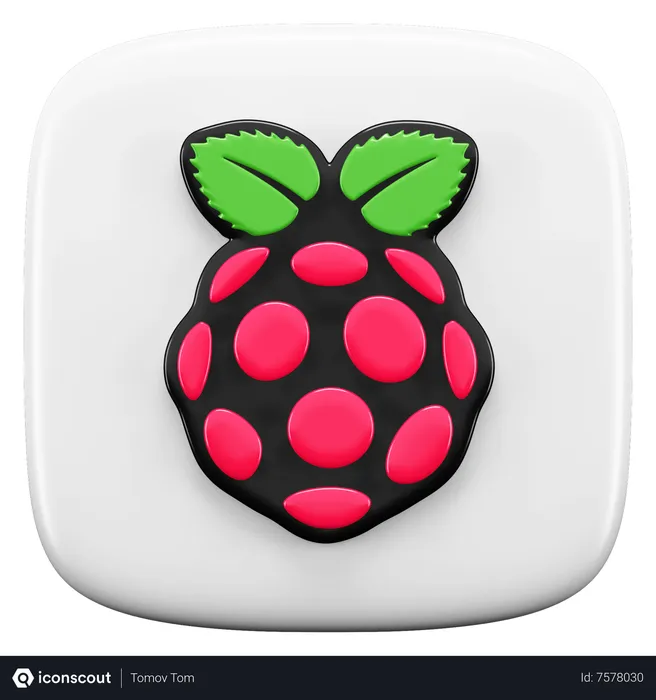 Free Raspberry Pi Logo 3D Icon