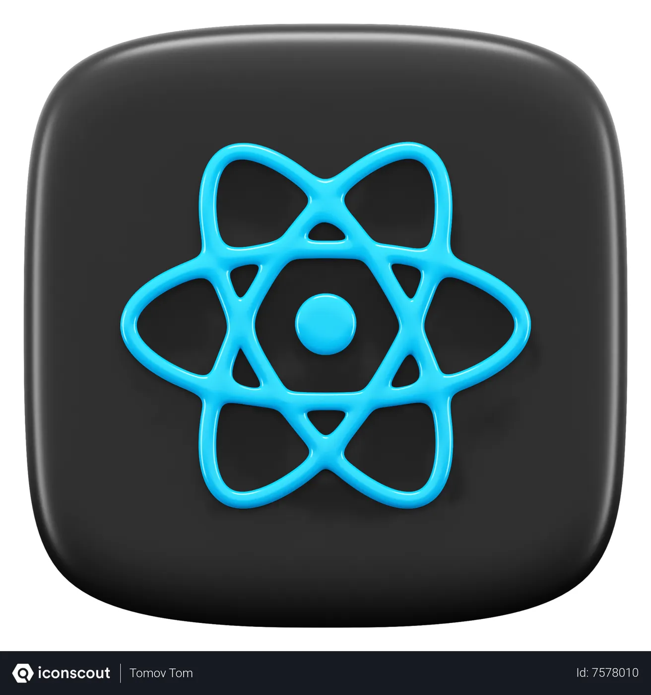 Free React 3D Icon Free Download Logos 3D Icons IconScout