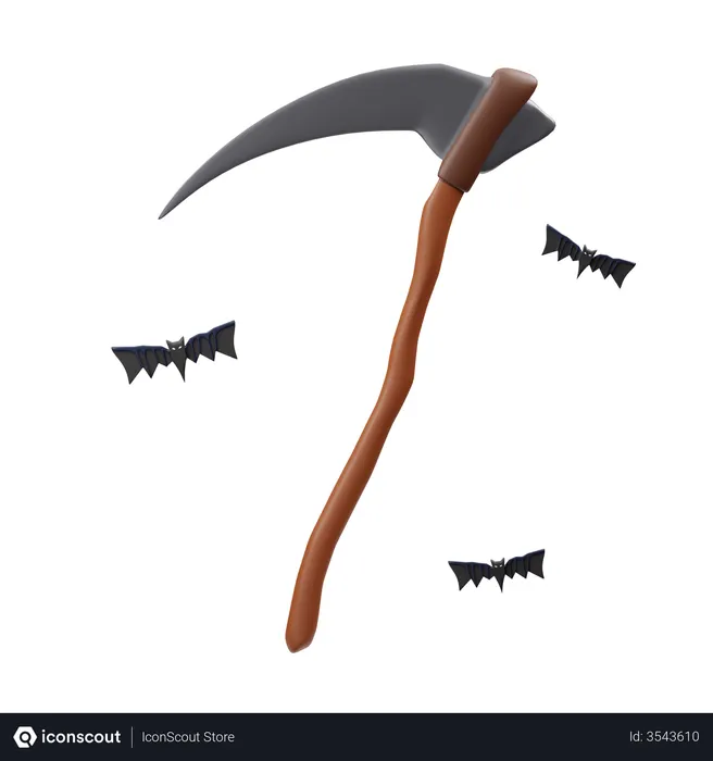 Free Reaper Scythe  3D Icon