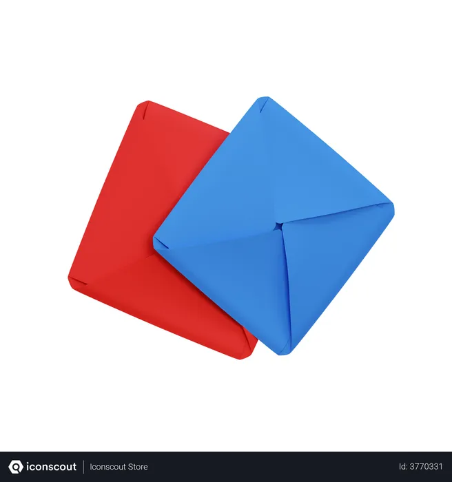 Free Red And Blue Ddakji  3D Illustration