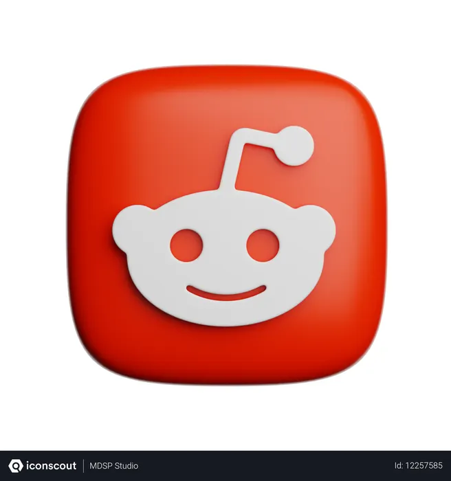 Free Reddit Logo 3D Icon