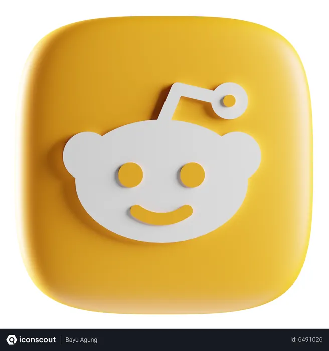 Free Reddit Logo 3D Icon