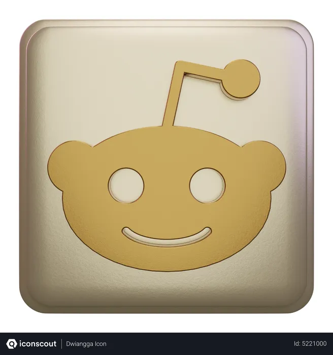 Free Reddit Logo 3D Icon