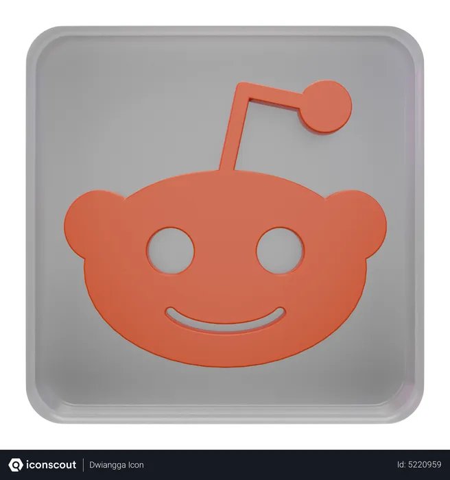 Free Reddit Logo 3D Icon