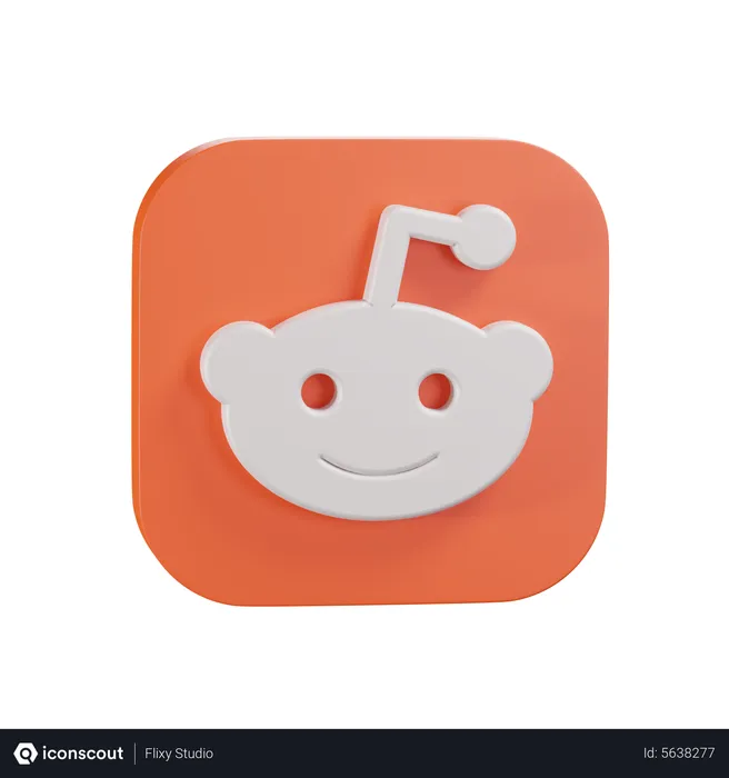 Free Reddit logo Logo 3D Icon