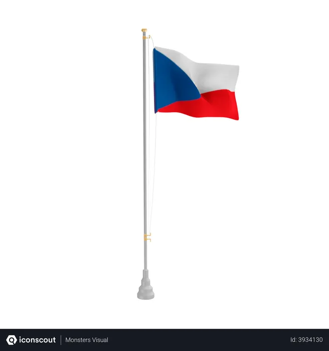 Free République tchèque Flag 3D Flag