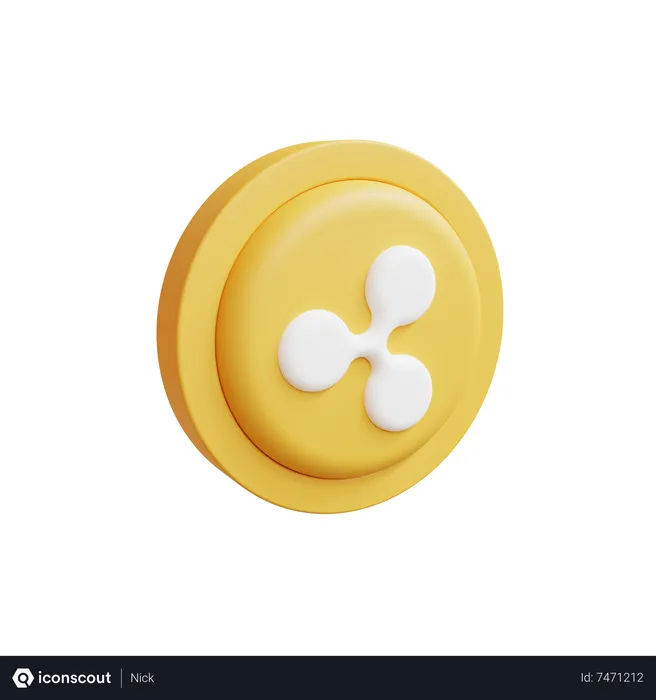 Free Ripple Coin  3D Icon
