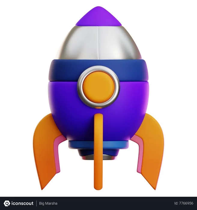 Free Rocket Shuttle  3D Icon