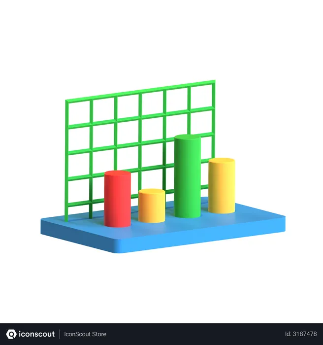 Free Round Bar Chart  3D Icon