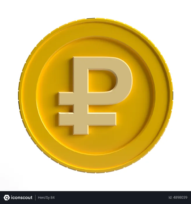 Free Rubel Coin  3D Icon