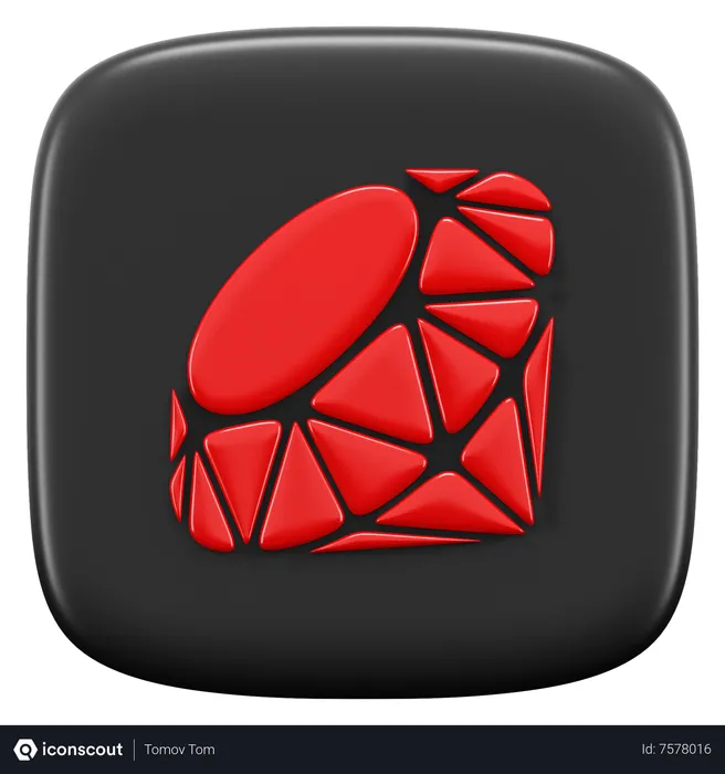 Free Ruby Logo 3D Icon