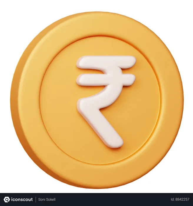 Free Rupia india INR  3D Icon