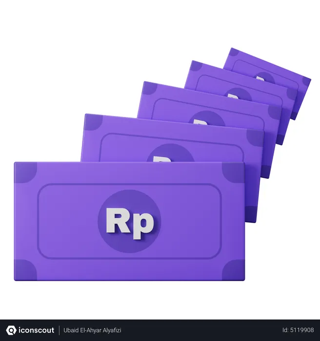 Free Rupiah cash Money 3D Icon download in PNG OBJ or Blend format Free Rupiah cash Money 3D Icon download in PNG OBJ or Blend format