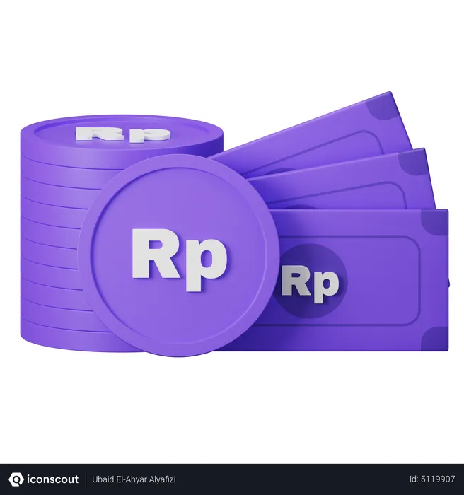 Free Rupiah-Geldmünze  3D Icon