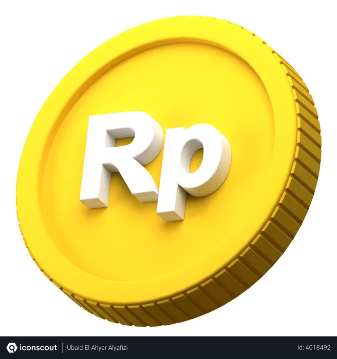 Free Rupiah-Münze  3D Illustration