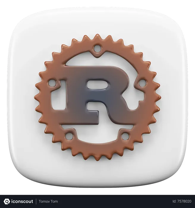Free Rust Logo 3D Icon