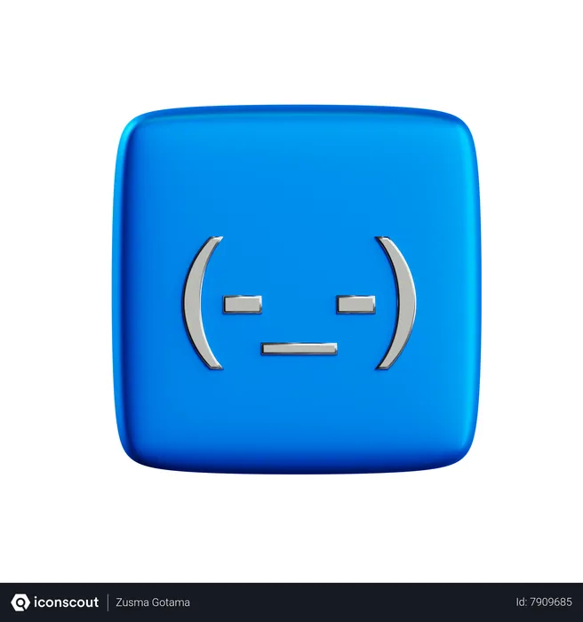 Free Sad Emote Button Emoji 3D Icon
