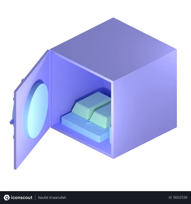 Free Safe Box  3D Icon