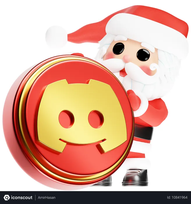 Free Santa Calus con Discordia Navideña Logo 3D Icon